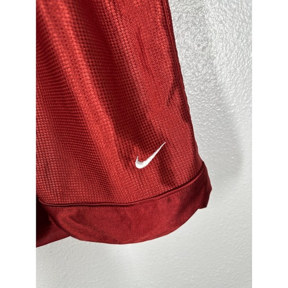 Nike Shorts Mens Large Red Basketball Athletic Mesh Swoosh Logo Gym Casual - Picture 6 of 9